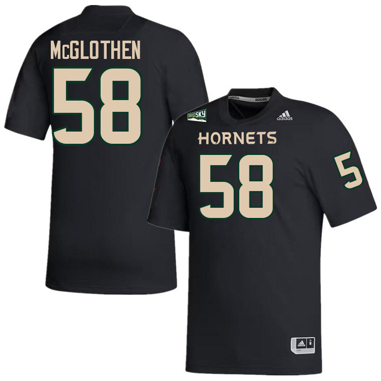 Sacramento State Hornets #58 Jayland McGlothen College Football Jerseys Stitched-Black